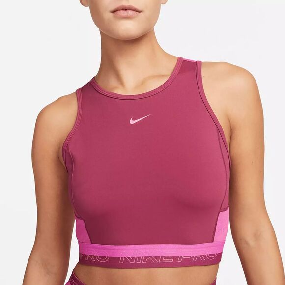 Nike Training Pro Tank Top XL Fuchsia/Pink Dri-Fit Crop‎ DX0061-653 NEW - Picture 1 of 3